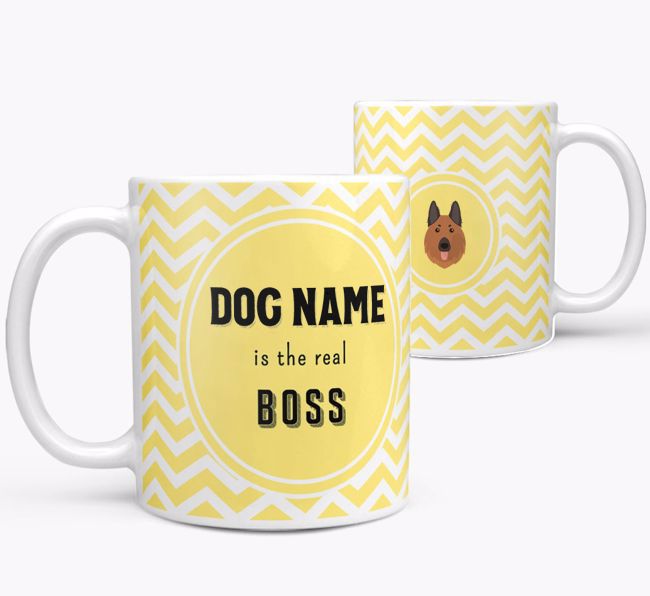 Personalised 'Real Boss' Mug with {breedFullName} Icon